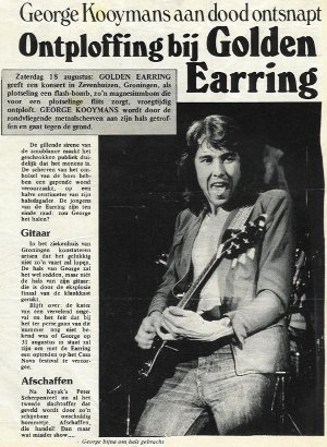 Hitkrant magazine George Kooymans explosie Zevenhuizen